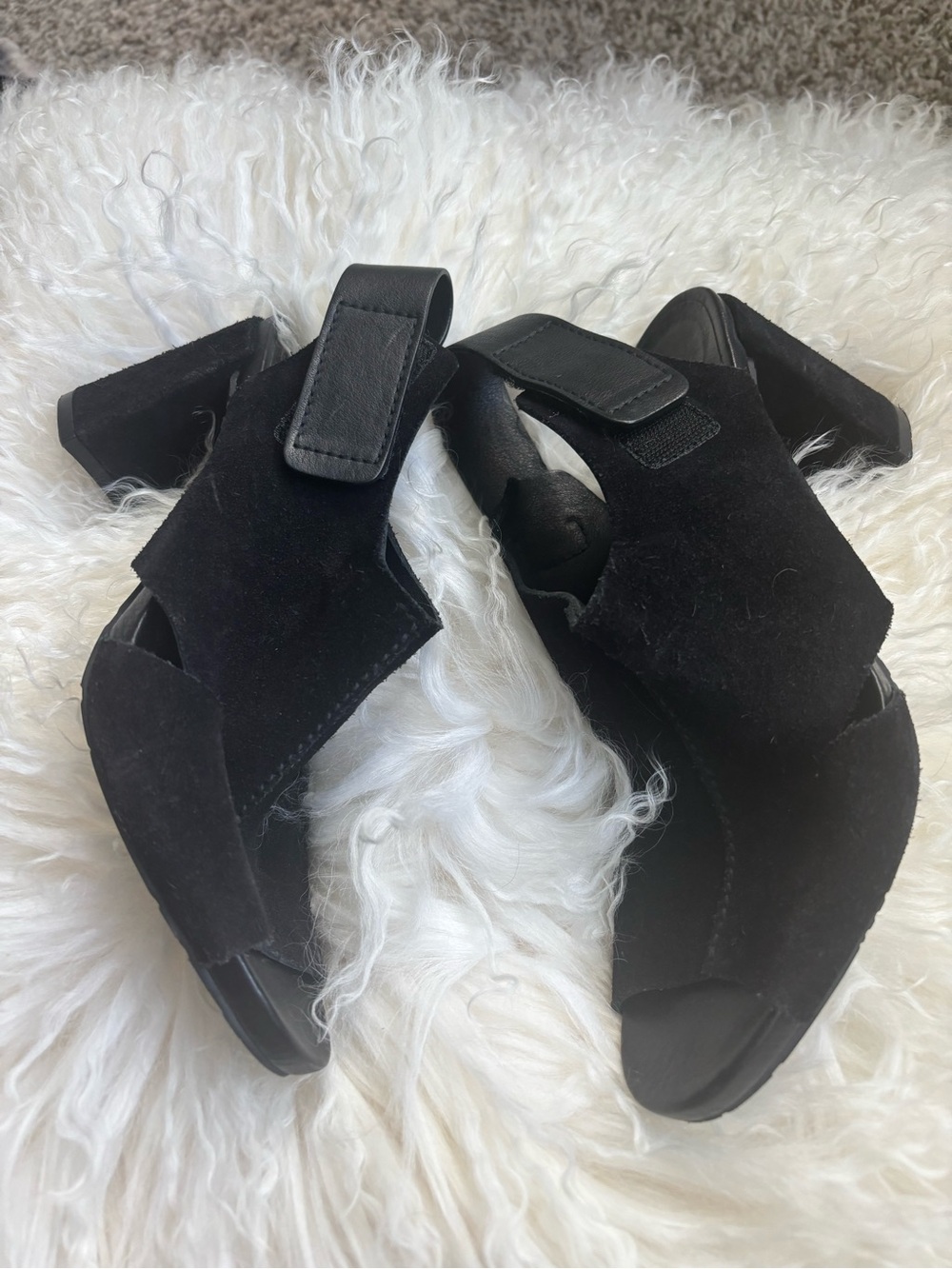 Black Suede Women's block  Pedro Garcia Heeled Sandals slingback